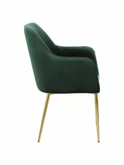 Westwing Collection Samt-Armlehnstuhl Ava in Dunklegrün, B 57 x T 63 cm 12 Westwing Collection Samt-Armlehnstuhl Ava in Dunklegrün, B 57 x T 63 cm -Esszimmer Verkäufe Samt Armlehnstuhl Ava in Dunklegrun 4