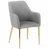 Westwing Collection Samt-Armlehnstuhl Ava in Grau, B 57 x T 63 cm -Esszimmer Verkäufe Samt Armlehnstuhl Ava in Grau
