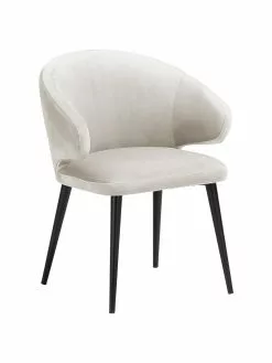 Westwing Collection Samt-Armlehnstuhl Celia in modernem Design, B 57 x T 62 cm