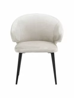 Westwing Collection Samt-Armlehnstuhl Celia in modernem Design, B 57 x T 62 cm -Esszimmer Verkäufe Samt Armlehnstuhl Celia in modernem Design 4