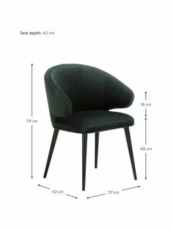 Westwing Collection Samt-Armlehnstuhl Celia in modernem Design, B 57 x T 62 cm 10 Westwing Collection Samt-Armlehnstuhl Celia in modernem Design, B 57 x T 62 cm -Esszimmer Verkäufe Samt Armlehnstuhl Celia in modernem Design 8