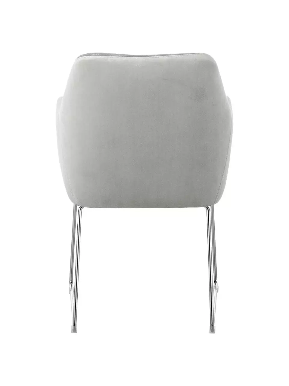 Westwing Collection Samt-Armlehnstuhl Isla in Hellgrau, B 60 x T 62 cm 8 Westwing Collection Samt-Armlehnstuhl Isla in Hellgrau, B 60 x T 62 cm – Bild 6