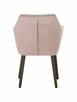 Samt-Armlehnstuhl Nora mit Holzbeinen, B 58 x T 58 cm -Esszimmer Verkäufe Samt Armlehnstuhl Nora mit Holzbeinen 17