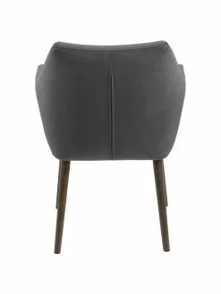 Samt-Armlehnstuhl Nora mit Holzbeinen, B 58 x T 58 cm -Esszimmer Verkäufe Samt Armlehnstuhl Nora mit Holzbeinen 23