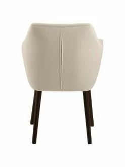 Samt-Armlehnstuhl Nora mit Holzbeinen, B 58 x T 58 cmNur noch wenige verfügbar -Esszimmer Verkäufe Samt Armlehnstuhl Nora mit Holzbeinen 5