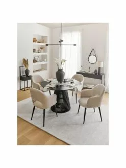 Esszimmer Verkäufe -Esszimmer Verkäufe Samt Armlehnstuhl Rachel in Beige 1