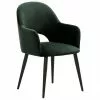 Westwing Collection Samt-Armlehnstuhl Rachel in Grün, B 56 x T 70 cm -Esszimmer Verkäufe Samt Armlehnstuhl Rachel in Grun