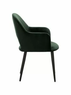 Westwing Collection Samt-Armlehnstuhl Rachel in Grün, B 56 x T 70 cm -Esszimmer Verkäufe Samt Armlehnstuhl Rachel in Grun 5