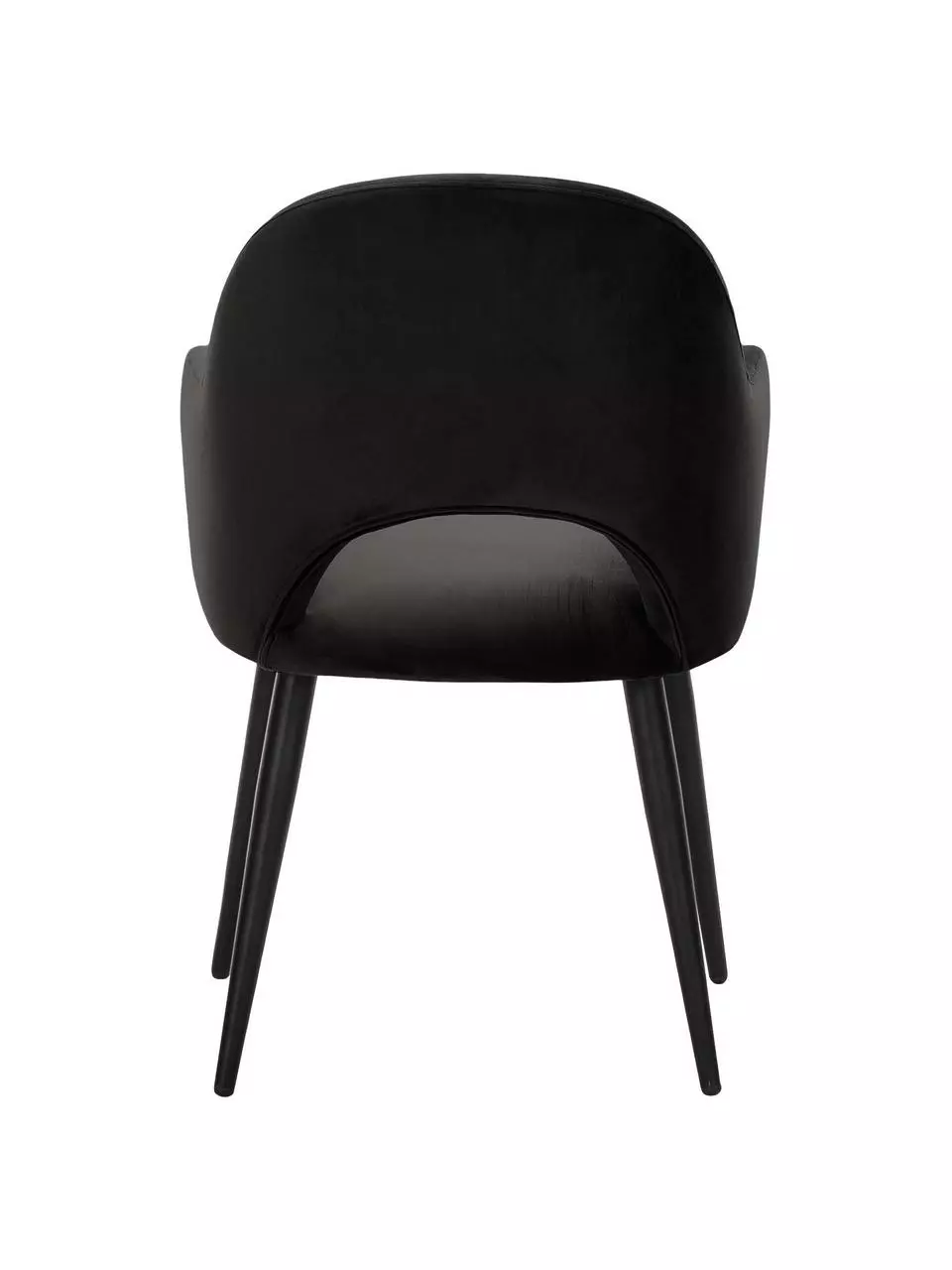 Westwing Collection Samt-Armlehnstuhl Rachel in Schwarz, B 56 x T 70 cm 8 Westwing Collection Samt-Armlehnstuhl Rachel in Schwarz, B 56 x T 70 cm – Bild 6