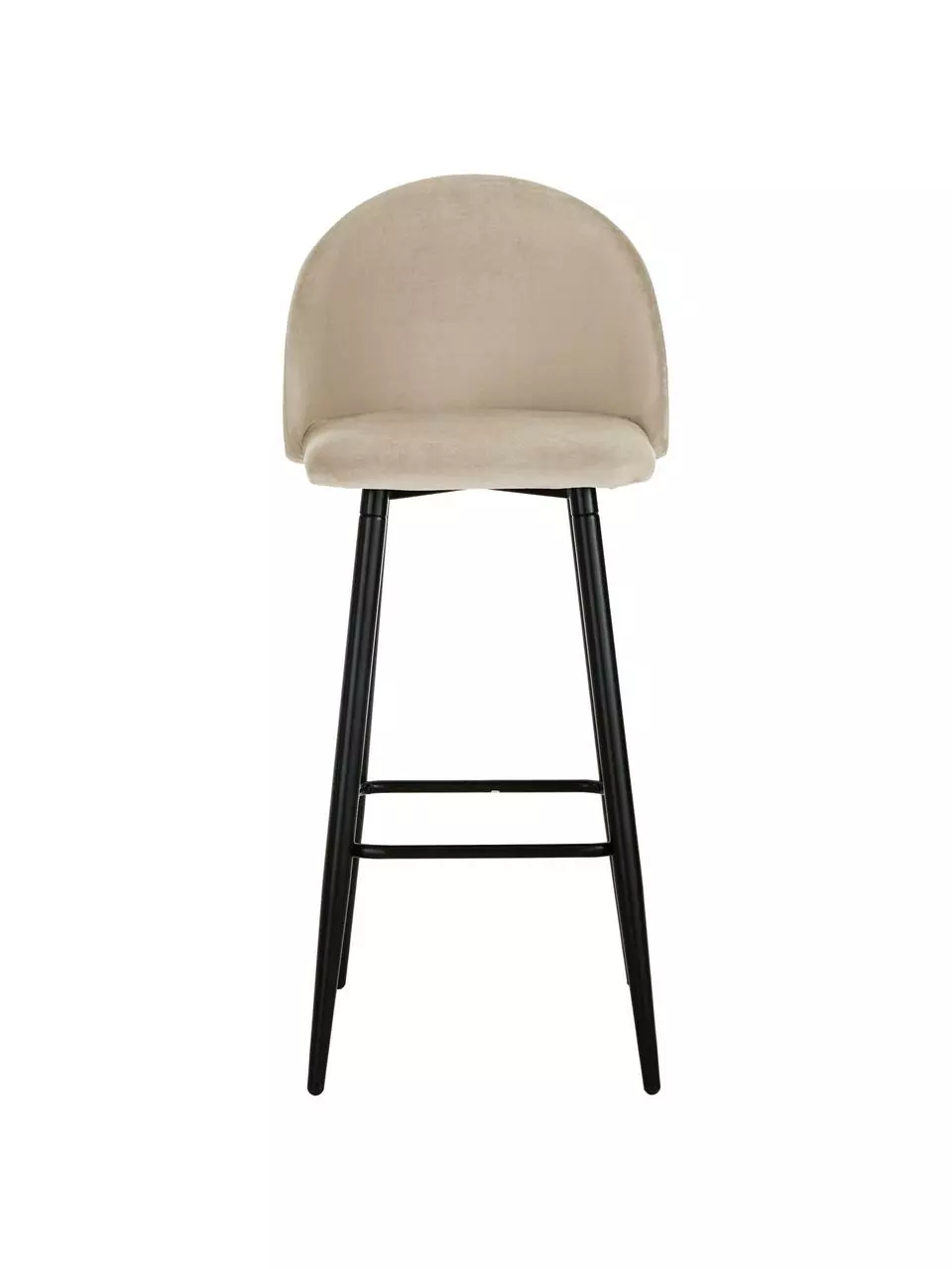 Westwing Collection Samt-Barstuhl Amy in Cremeweiß, B 45 x H 103 cm 6 Westwing Collection Samt-Barstuhl Amy in Cremeweiß, B 45 x H 103 cm – Bild 4