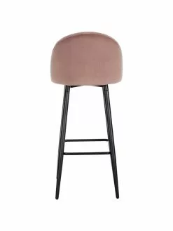 Westwing Collection Samt-Barstuhl Amy in Rosa, B 45 x H 103 cm -Esszimmer Verkäufe Samt Barstuhl Amy in Rosa 5