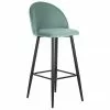 Westwing Collection Samt-Barstuhl Amy in Türkis, B 45 x H 103 cm -Esszimmer Verkäufe Samt Barstuhl Amy in Turkis