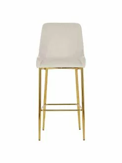 Westwing Collection Samt-Barstuhl Ava in Beige, B 48 x H 107 cm 11 Westwing Collection Samt-Barstuhl Ava in Beige, B 48 x H 107 cm -Esszimmer Verkäufe Samt Barstuhl Ava in Beige 3