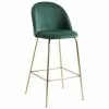 Samt-Barstuhl Ivonne in Grün, B 53 x H 108 cm -Esszimmer Verkäufe Samt Barstuhl Ivonne in Grun