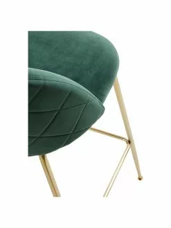 Samt-Barstuhl Ivonne in Grün, B 53 x H 108 cm -Esszimmer Verkäufe Samt Barstuhl Ivonne in Grun 5