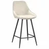 Rowico Samt-Barstuhl Sierra in Beige mit Metall-Beinen, B 47 x H 97 cm -Esszimmer Verkäufe Samt Barstuhl Sierra in Beige mit Metall Beinen