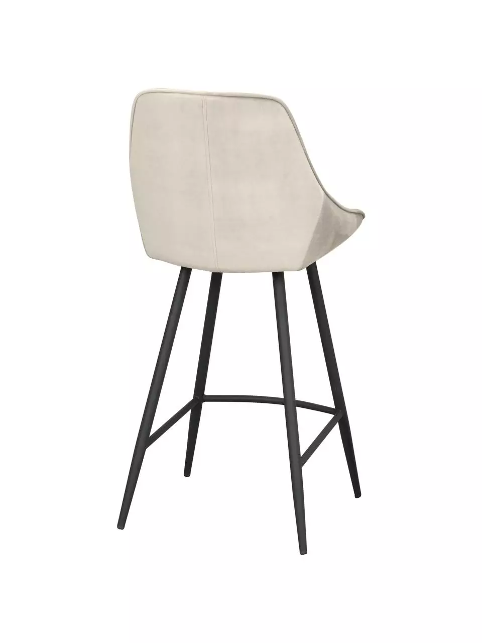 Rowico Samt-Barstuhl Sierra in Beige mit Metall-Beinen, B 47 x H 97 cm 8 Rowico Samt-Barstuhl Sierra in Beige mit Metall-Beinen, B 47 x H 97 cm – Bild 6