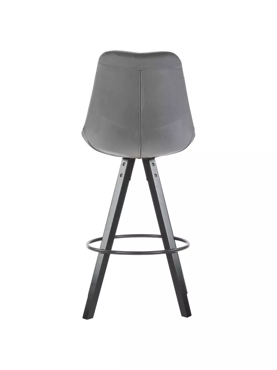 Samt-Barstühle Dima in Grau, 2 Stück, B 49 x H 112 cm 7 Samt-Barstühle Dima in Grau, 2 Stück, B 49 x H 112 cm – Bild 5