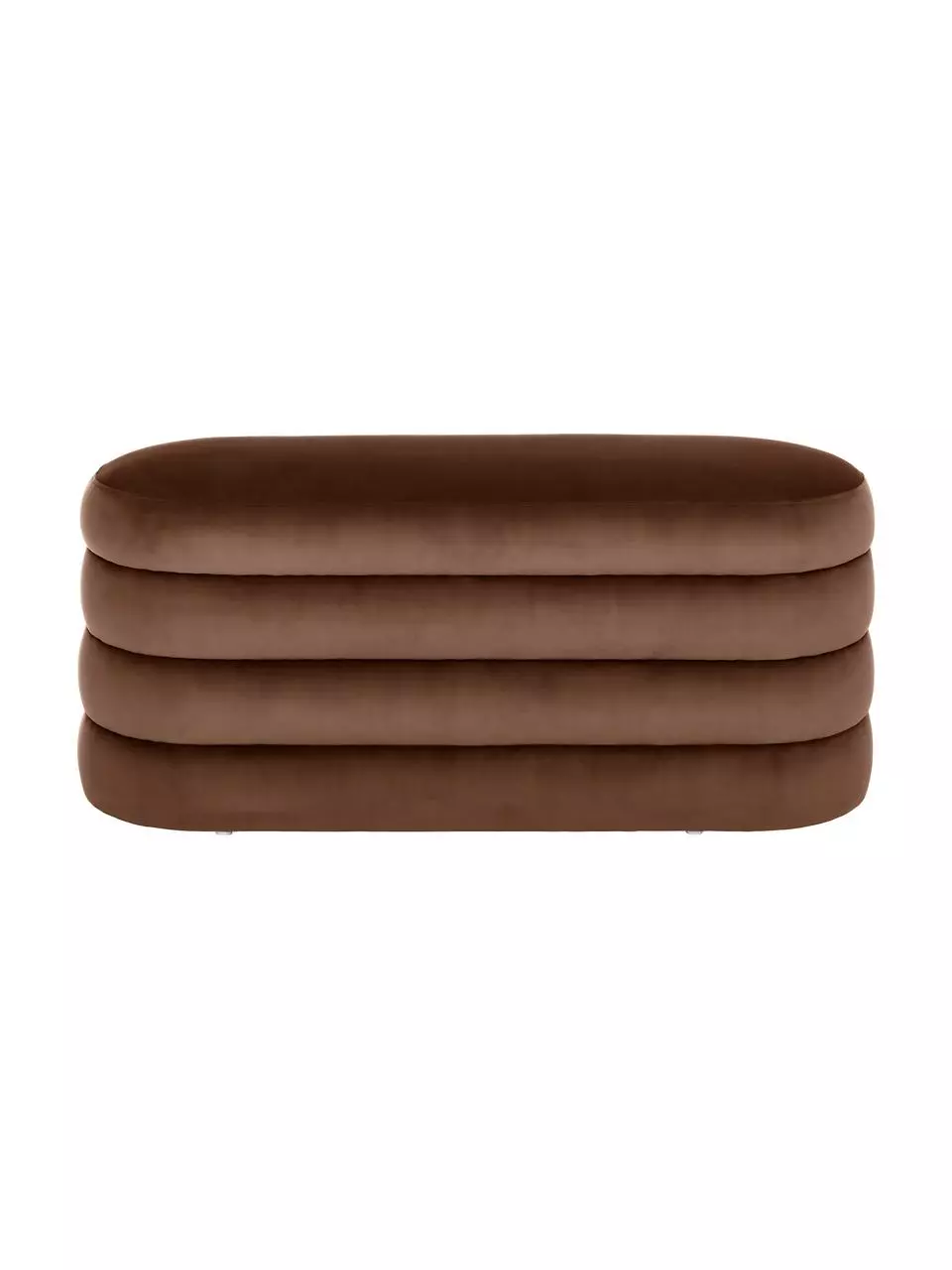 Westwing Collection Samt-Polsterbank Alto in Braun, B 110 x H 47 cm 8 Westwing Collection Samt-Polsterbank Alto in Braun, B 110 x H 47 cm – Bild 6