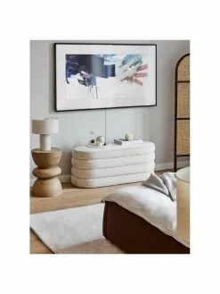 Westwing Collection Samt-Polsterbank Alto in Cremeweiß, B 110 x H 47 cm 9 Westwing Collection Samt-Polsterbank Alto in Cremeweiß, B 110 x H 47 cm -Esszimmer Verkäufe Samt Polsterbank Alto in Cremeweiss 2