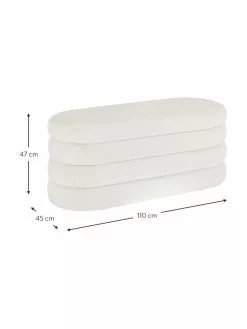 Westwing Collection Samt-Polsterbank Alto in Cremeweiß, B 110 x H 47 cm 10 Westwing Collection Samt-Polsterbank Alto in Cremeweiß, B 110 x H 47 cm -Esszimmer Verkäufe Samt Polsterbank Alto in Cremeweiss 3