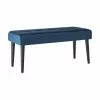 Samt-Polsterbank Glory in Dunkelblau, B 95 x H 45 cm -Esszimmer Verkäufe Samt Polsterbank Glory in Dunkelblau