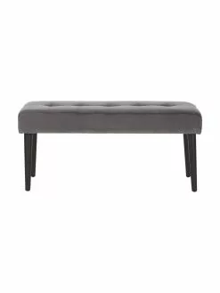 Samt-Polsterbank Glory in Dunkelgrau, B 95 x H 45 cm -Esszimmer Verkäufe Samt Polsterbank Glory in Dunkelgrau 3