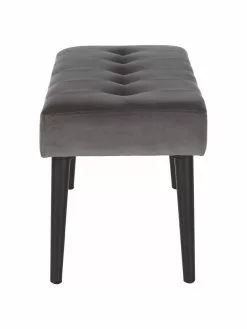 Samt-Polsterbank Glory in Dunkelgrau, B 95 x H 45 cm -Esszimmer Verkäufe Samt Polsterbank Glory in Dunkelgrau 4