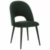 Westwing Collection Samt-Polsterstuhl Rachel in Dunkelgrün, B 53 x T 57 cm