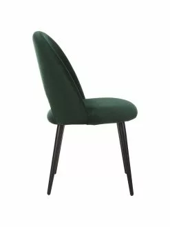 Westwing Collection Samt-Polsterstuhl Rachel in Dunkelgrün, B 53 x T 57 cm -Esszimmer Verkäufe Samt Polsterstuhl Rachel in Dunkelgrun 4