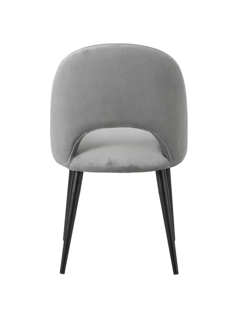 Westwing Collection Samt-Polsterstuhl Rachel in Grau, B 53 x T 57 cm 8 Westwing Collection Samt-Polsterstuhl Rachel in Grau, B 53 x T 57 cm – Bild 6