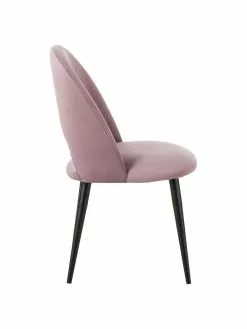 Westwing Collection Samt-Polsterstuhl Rachel in Rosa, B 53 x T 57 cm -Esszimmer Verkäufe Samt Polsterstuhl Rachel in Rosa 4