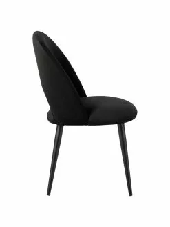 Westwing Collection Samt-Polsterstuhl Rachel in Schwarz, B 53 x T 57 cm 12 Westwing Collection Samt-Polsterstuhl Rachel in Schwarz, B 53 x T 57 cm -Esszimmer Verkäufe Samt Polsterstuhl Rachel in Schwarz 4