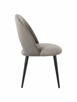 Westwing Collection Samt-Polsterstuhl Rachel in Taupe, B 53 x T 57 cm 12 Westwing Collection Samt-Polsterstuhl Rachel in Taupe, B 53 x T 57 cm -Esszimmer Verkäufe Samt Polsterstuhl Rachel in Taupe 4