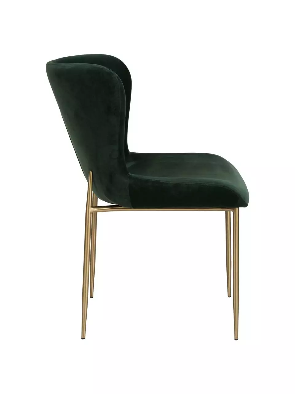 Westwing Collection Samt-Polsterstuhl Tess in Grün, B 49 x H 84 cm 8 Westwing Collection Samt-Polsterstuhl Tess in Grün, B 49 x H 84 cm – Bild 6