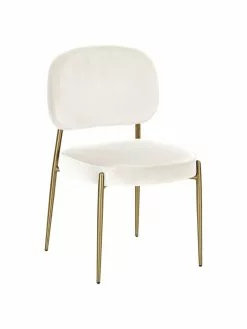 Westwing Collection Samt-Polsterstuhl Viggo, B 49 x T 66 cm