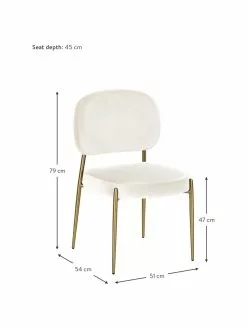 Westwing Collection Samt-Polsterstuhl Viggo, B 49 x T 66 cm -Esszimmer Verkäufe Samt Polsterstuhl Viggo 4