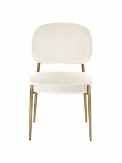 Westwing Collection Samt-Polsterstuhl Viggo, B 49 x T 66 cm -Esszimmer Verkäufe Samt Polsterstuhl Viggo 5