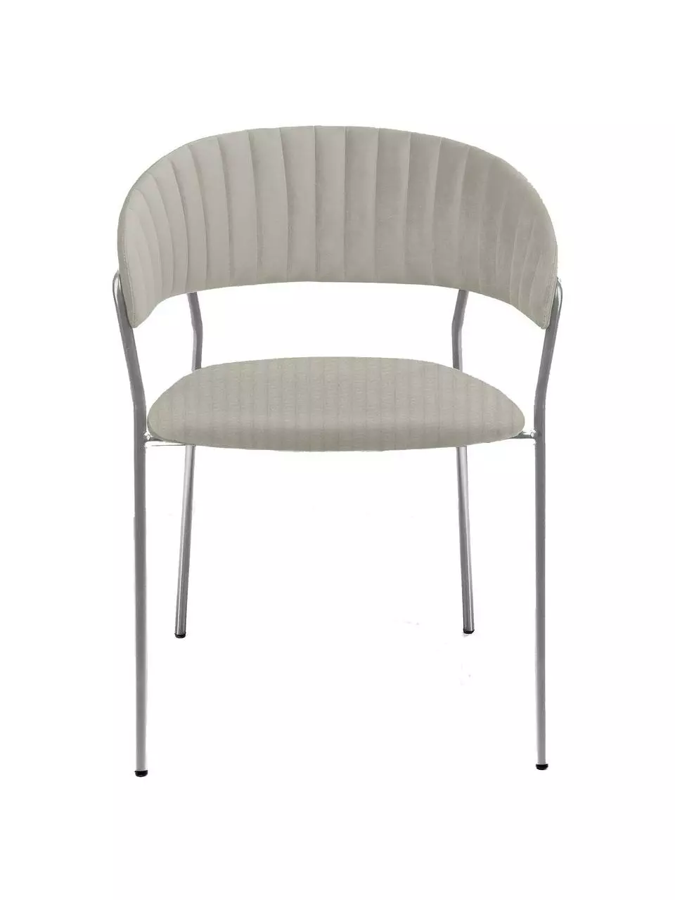 Kare Design Samt-Polsterstühle Belle in Grau, 2 Stück, B 57 x T 54 cm 3 Kare Design Samt-Polsterstühle Belle in Grau, 2 Stück, B 57 x T 54 cm