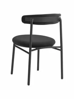 Samt-Polsterstühle Doggi in Schwarz, 2 Stück, B 47 x T 50 cm -Esszimmer Verkäufe Samt Polsterstuhle Doggi in Schwarz 2 Stuck 4