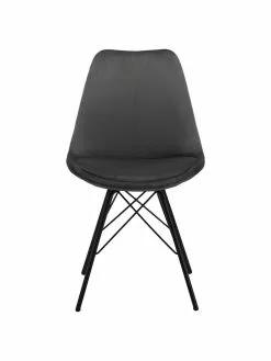 Samt-Polsterstühle Eris mit Metallbeinen, 2 Stück, B 49 x T 54 cm -Esszimmer Verkäufe Samt Polsterstuhle Eris mit Metallbeinen 2 Stuck 10