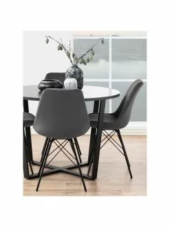 Samt-Polsterstühle Eris mit Metallbeinen, 2 Stück, B 49 x T 54 cm -Esszimmer Verkäufe Samt Polsterstuhle Eris mit Metallbeinen 2 Stuck 8