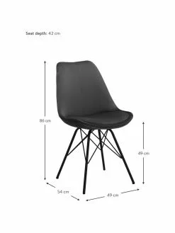 Samt-Polsterstühle Eris mit Metallbeinen, 2 Stück, B 49 x T 54 cm -Esszimmer Verkäufe Samt Polsterstuhle Eris mit Metallbeinen 2 Stuck 9
