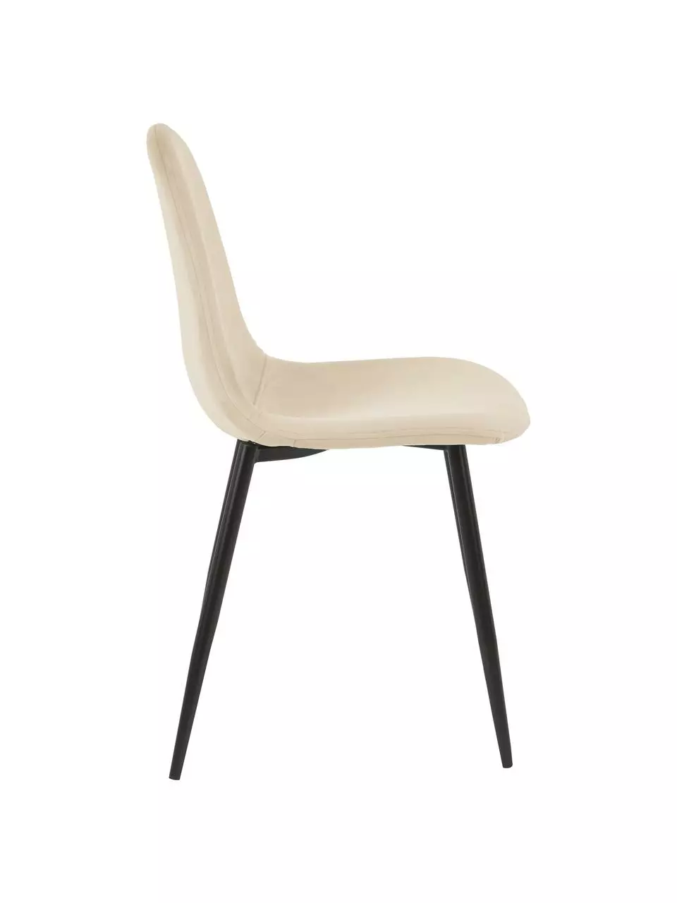 Westwing Collection Samt-Polsterstühle Karla in Cremeweiß, 2 Stück, B 44 x T 53 cm 6 Westwing Collection Samt-Polsterstühle Karla in Cremeweiß, 2 Stück, B 44 x T 53 cm – Bild 4