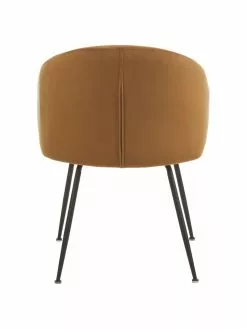 Westwing Collection Samt-Polsterstühle Luisa in Braun, 2 Stück, B 59 x T 59 cm -Esszimmer Verkäufe Samt Polsterstuhle Luisa in Braun 2 Stuck 5