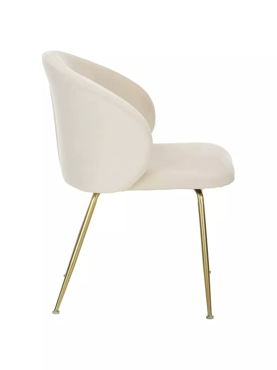 Westwing Collection Samt-Polsterstühle Luisa in Cremeweiß, 2 Stück, B 59 x T 59 cm 7 Westwing Collection Samt-Polsterstühle Luisa in Cremeweiß, 2 Stück, B 59 x T 59 cm – Bild 5