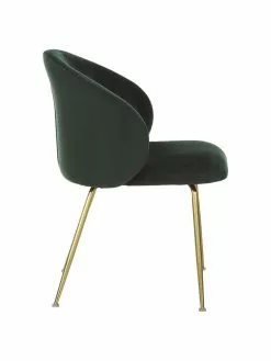 Westwing Collection Samt-Polsterstühle Luisa in Dunkelgrün, 2 Stück, B 59 x T 58 cm -Esszimmer Verkäufe Samt Polsterstuhle Luisa in Dunkelgrun 2 Stuck 4