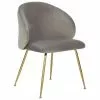 Westwing Collection Samt-Polsterstühle Luisa in Hellgrau, 2 Stück, B 59 x T 59 cm -Esszimmer Verkäufe Samt Polsterstuhle Luisa in Hellgrau 2 Stuck