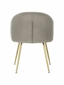 Westwing Collection Samt-Polsterstühle Luisa in Hellgrau, 2 Stück, B 59 x T 59 cm -Esszimmer Verkäufe Samt Polsterstuhle Luisa in Hellgrau 2 Stuck 5