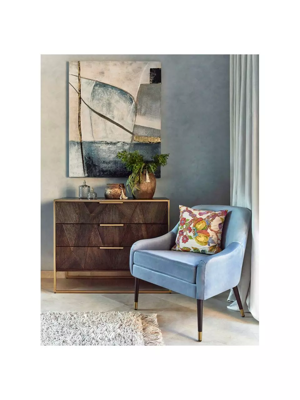 Westwing Collection Schubladenkommode Harry aus massivem Mangoholz, B 100 x H 80 cm 4 Westwing Collection Schubladenkommode Harry aus massivem Mangoholz, B 100 x H 80 cm – Bild 2